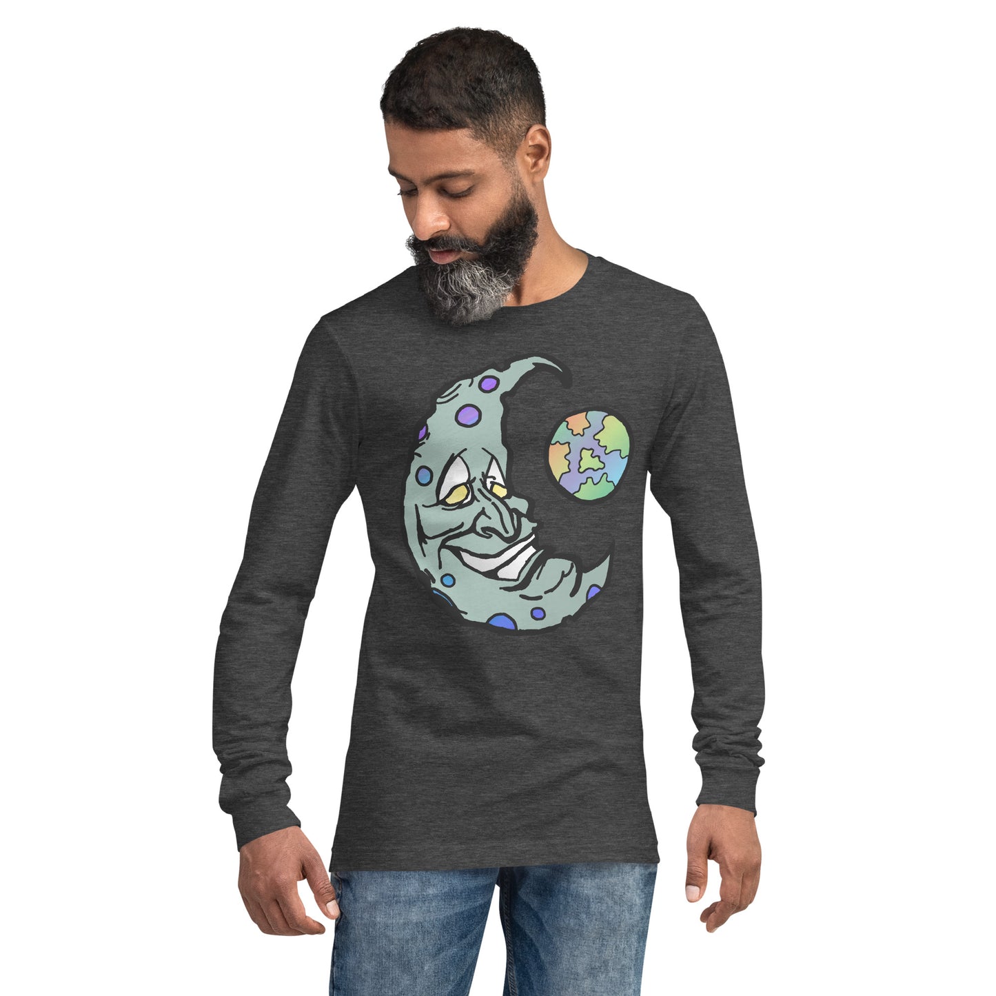 Green Moon Unisex Long Sleeve Tee