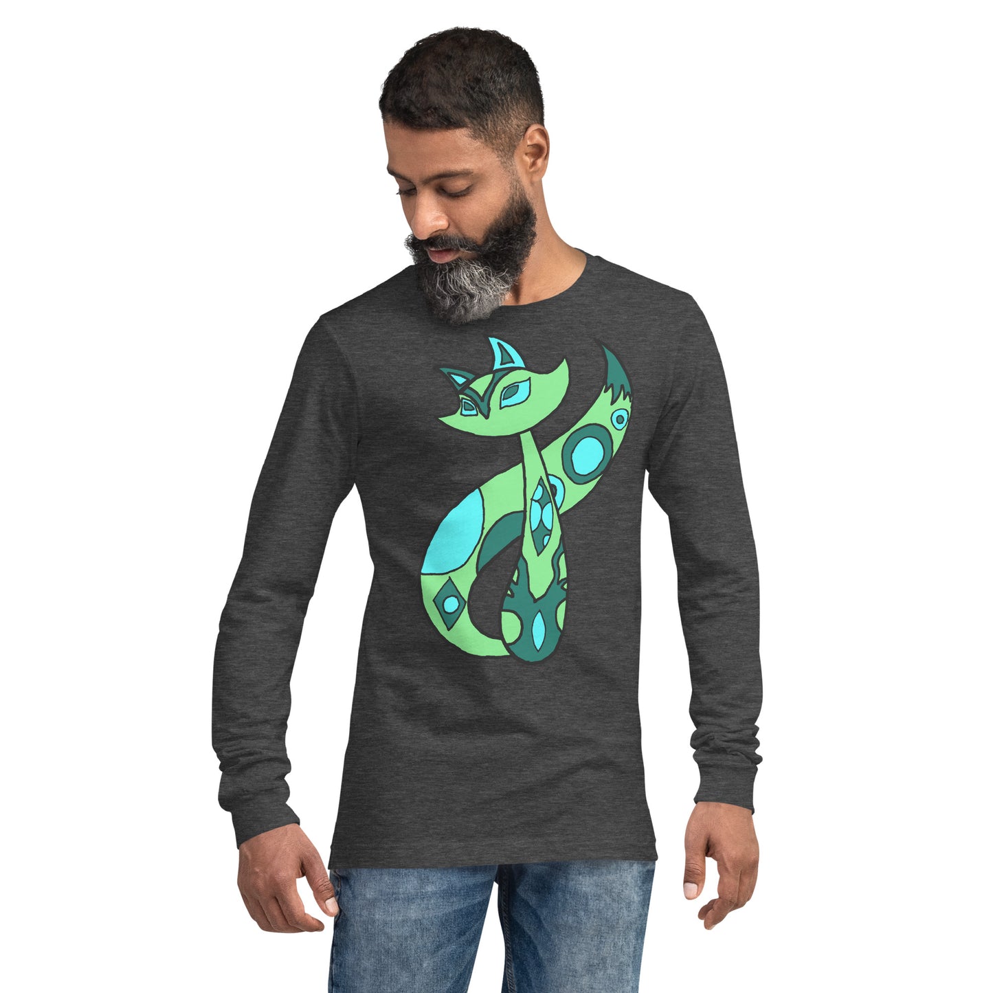 Green Cat Unisex Long Sleeve Tee