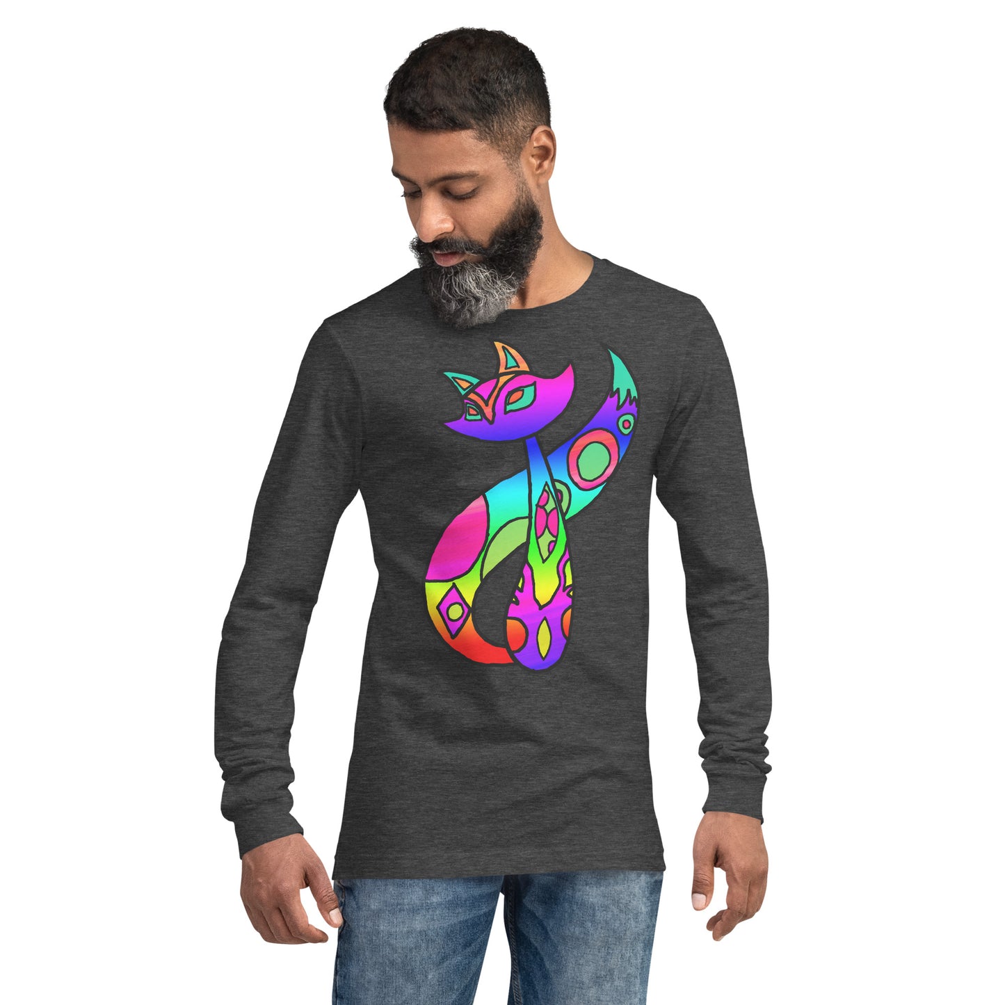 Rainbow Cat Unisex Long Sleeve Tee