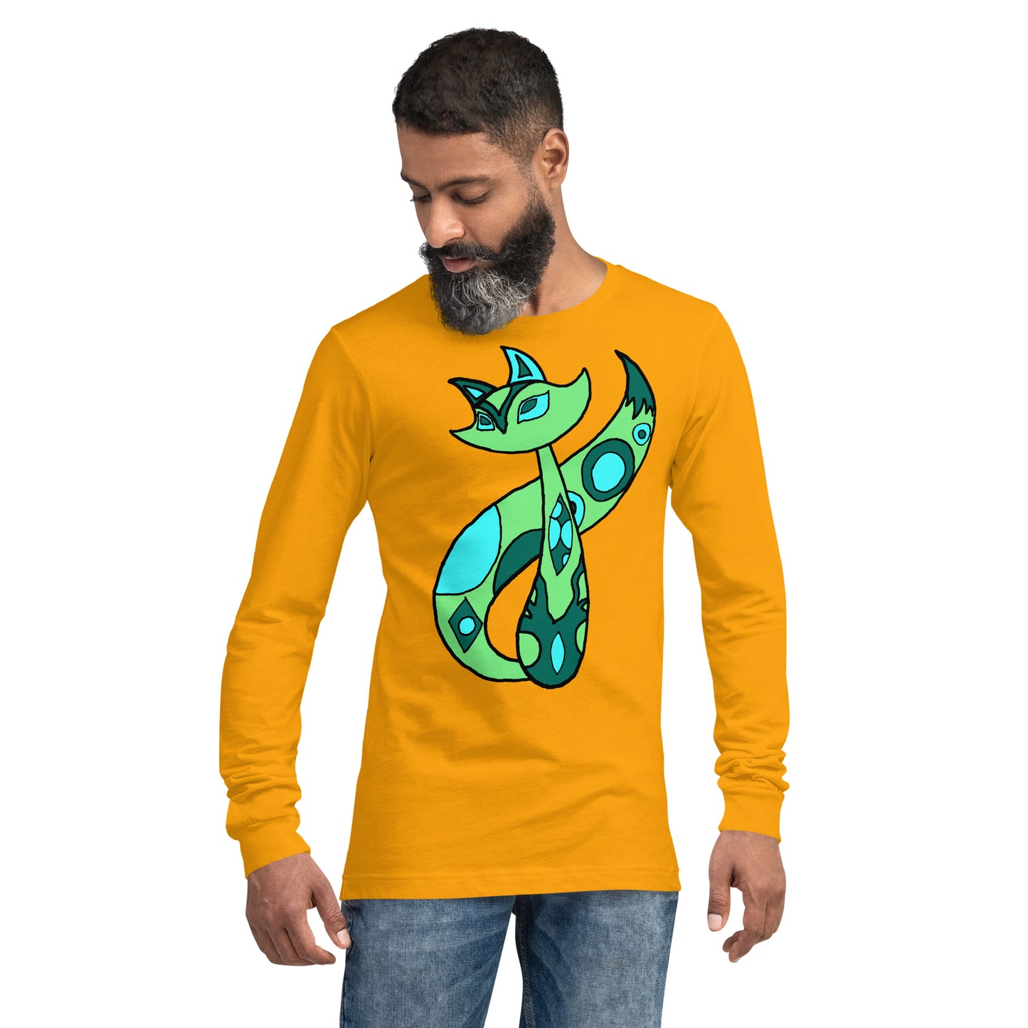 Green Cat Unisex Long Sleeve Tee