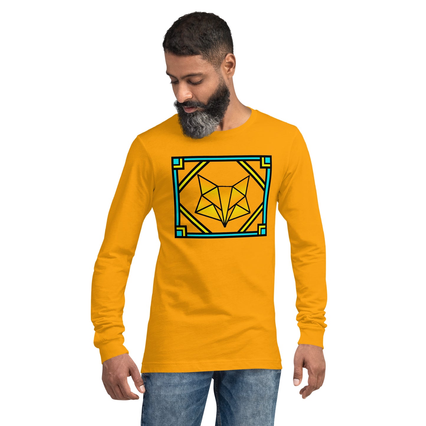 Orange Box Fox Unisex Long Sleeve Tee