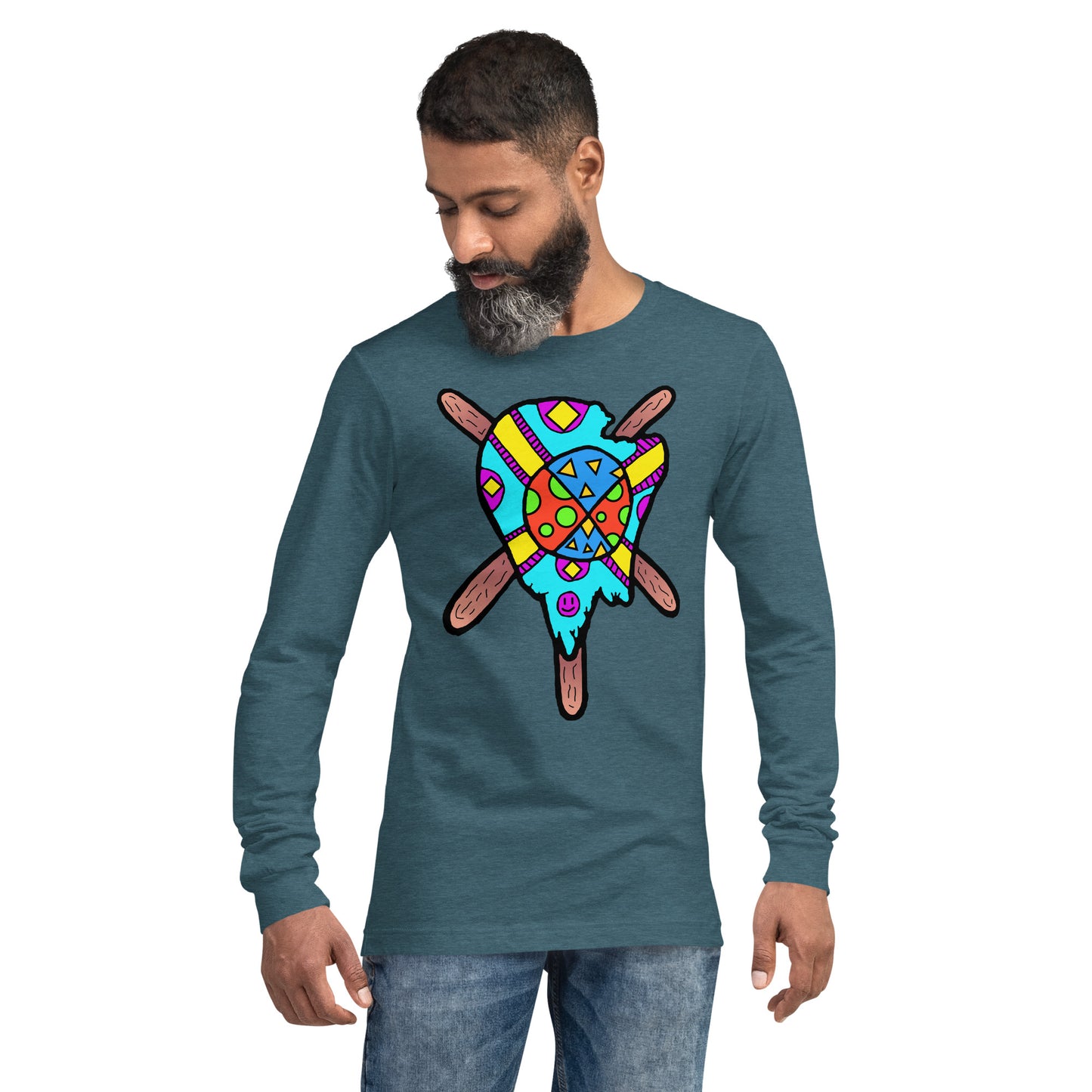 Multicolored Melted Popsicle Unisex Long Sleeve Tee