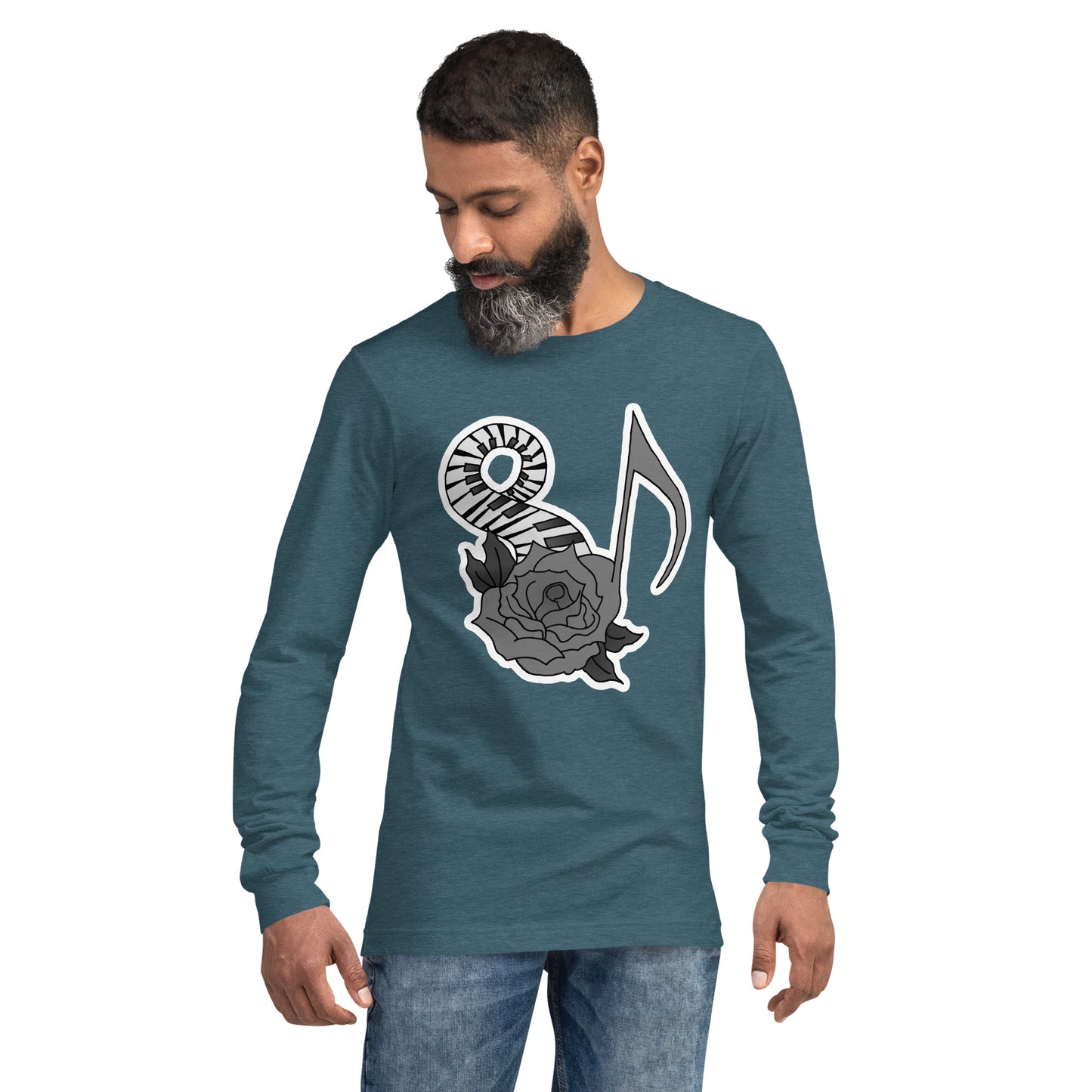 Musical Rose Unisex Long Sleeve Tee