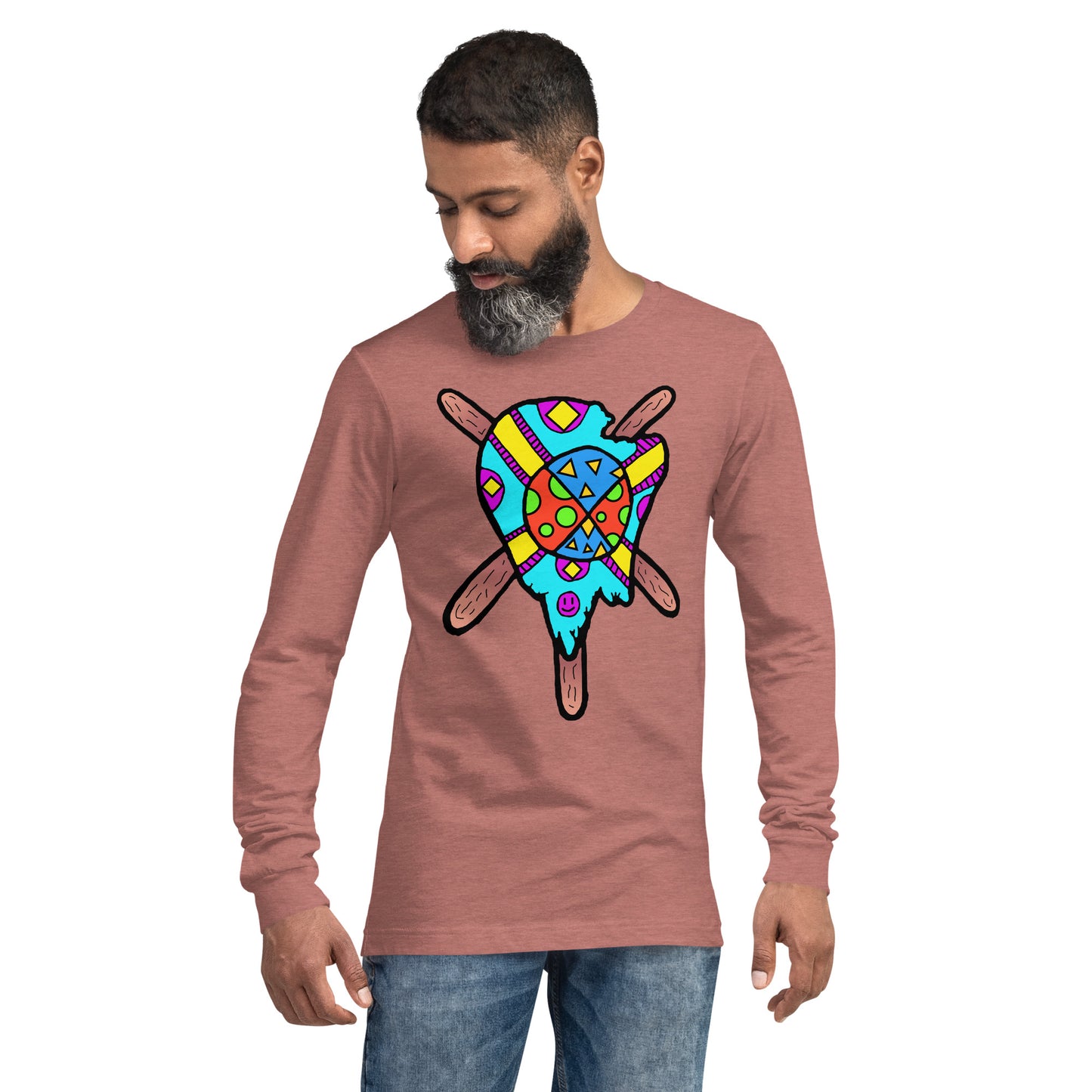 Multicolored Melted Popsicle Unisex Long Sleeve Tee