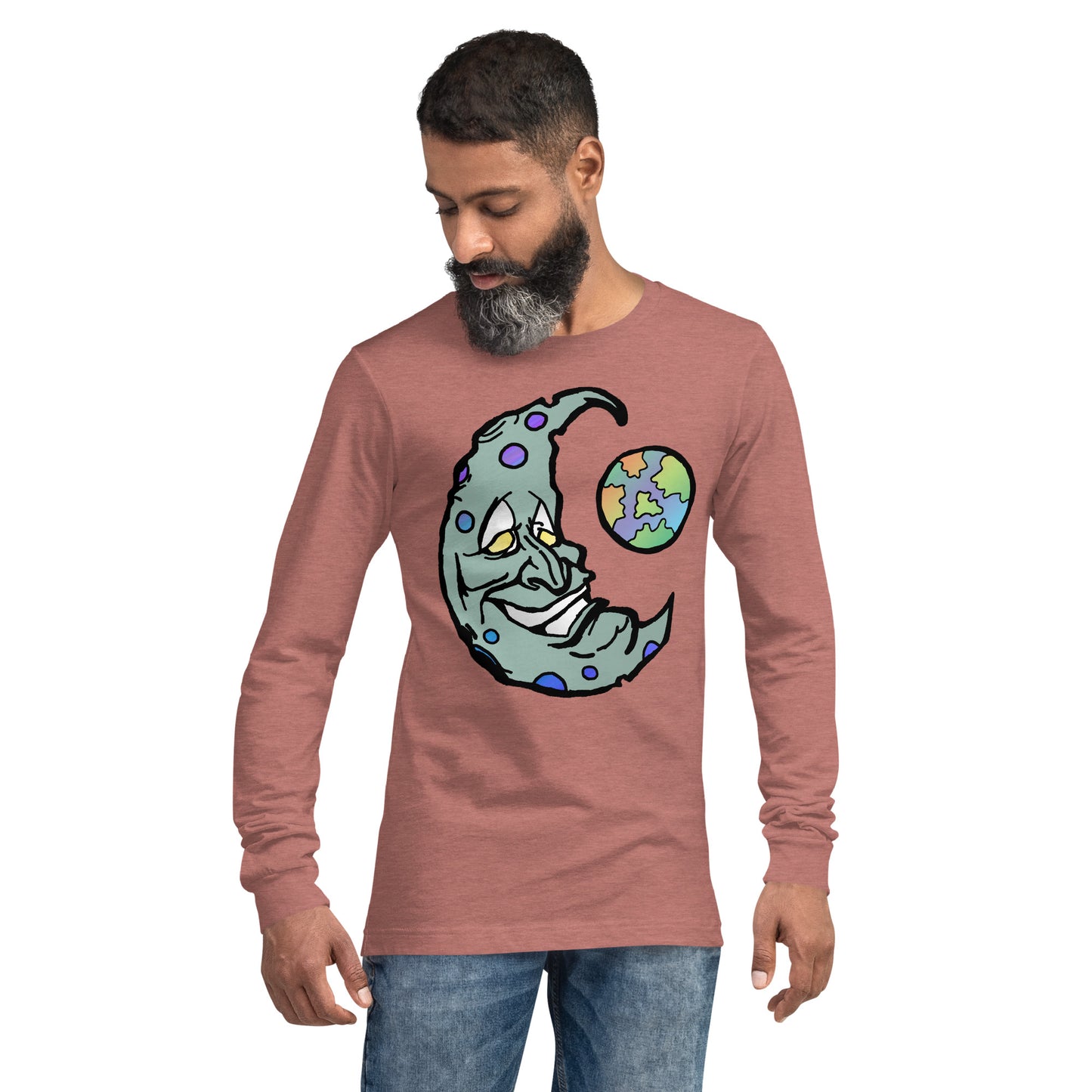 Green Moon Unisex Long Sleeve Tee