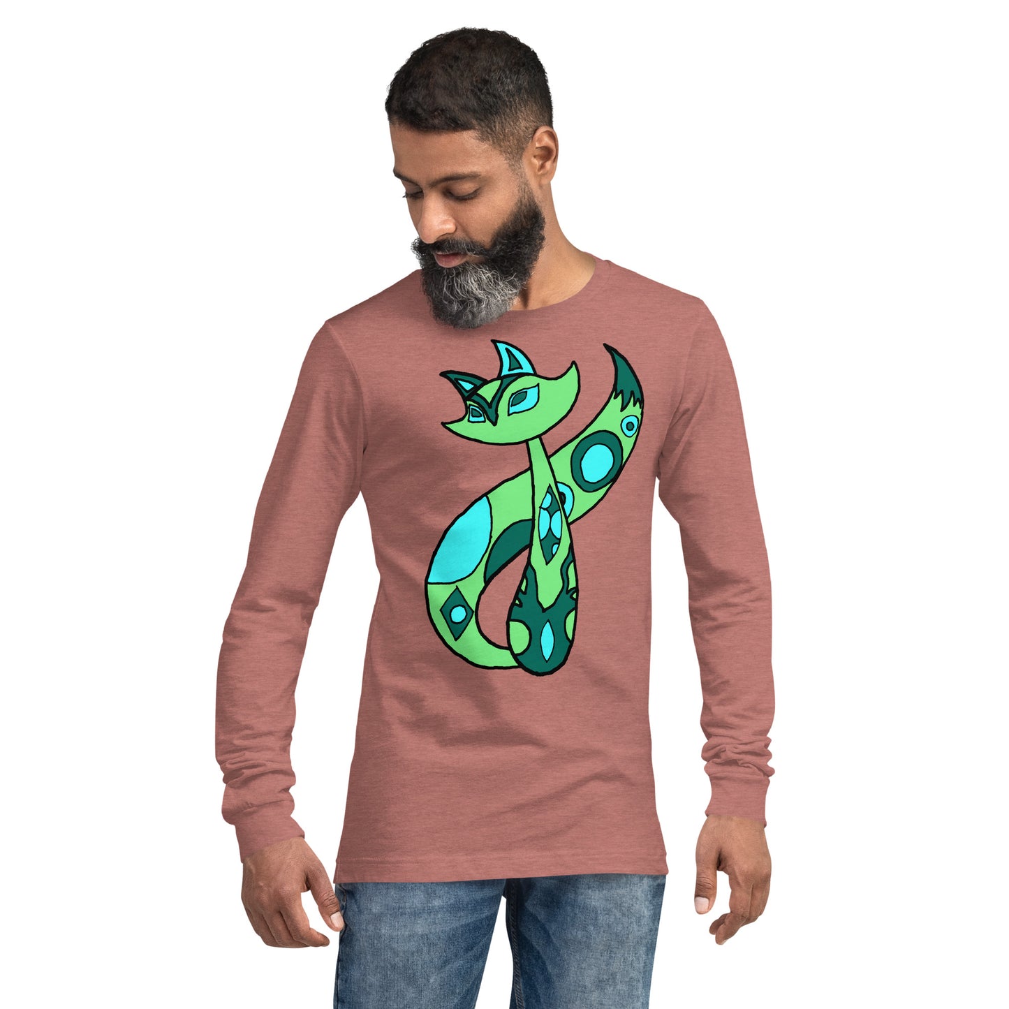 Green Cat Unisex Long Sleeve Tee