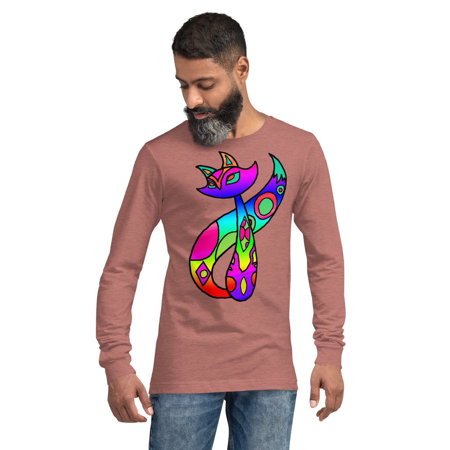 Rainbow Cat Unisex Long Sleeve Tee