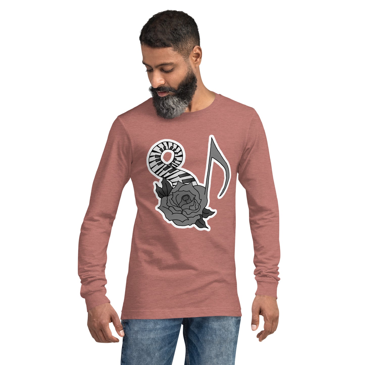 Musical Rose Unisex Long Sleeve Tee