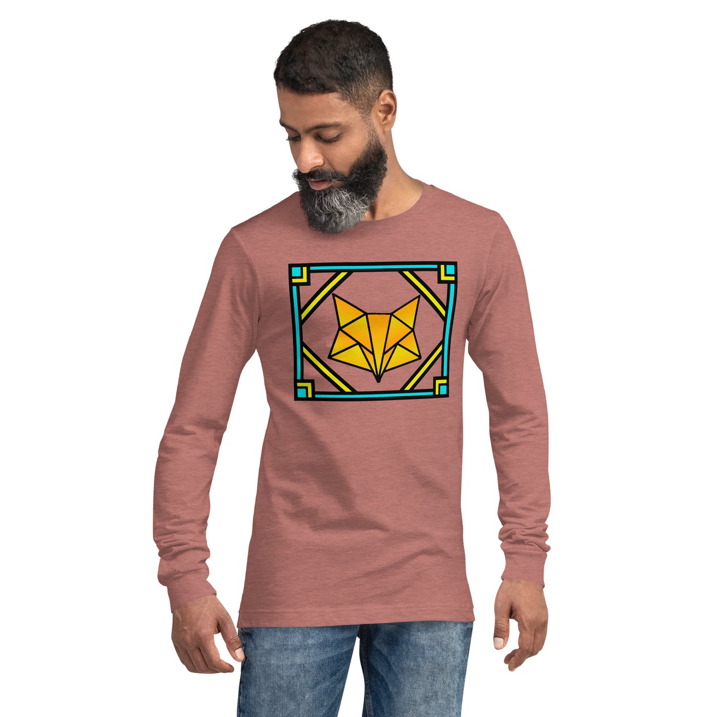 Orange Box Fox Unisex Long Sleeve Tee