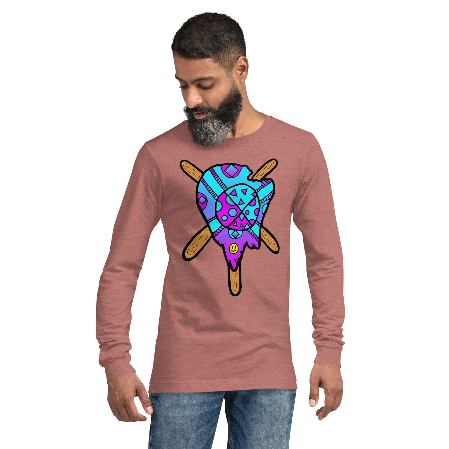 Blue and Purple Melted Popsicle Unisex Long Sleeve Tee