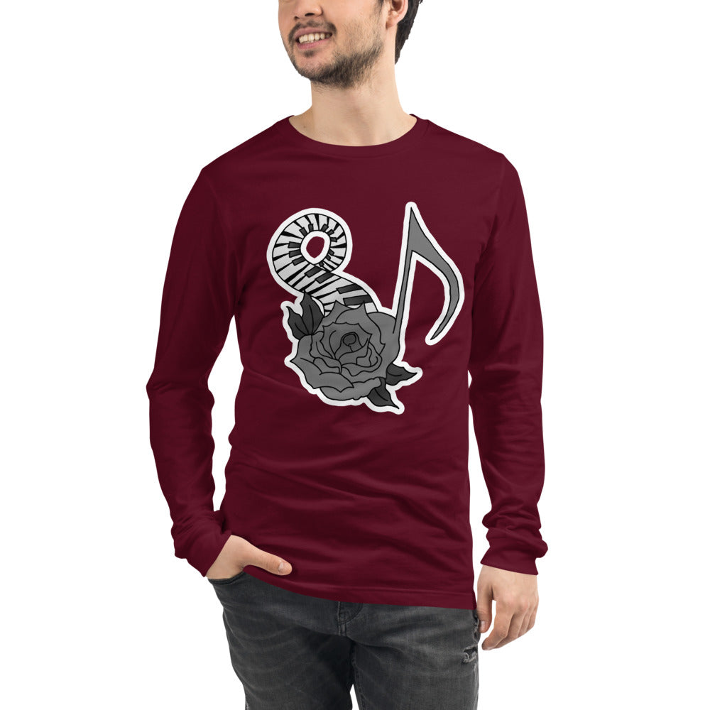 Musical Rose Unisex Long Sleeve Tee