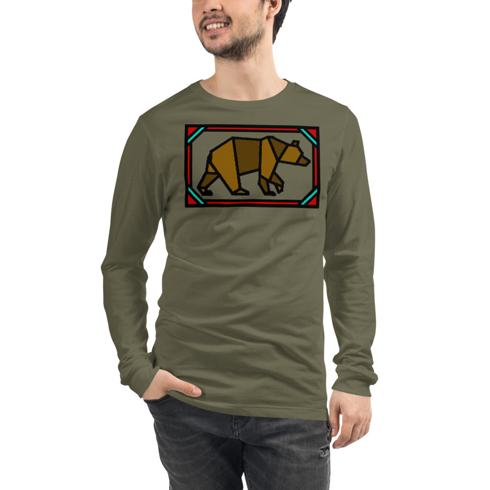 Brown Box Bear Unisex Long Sleeve Tee