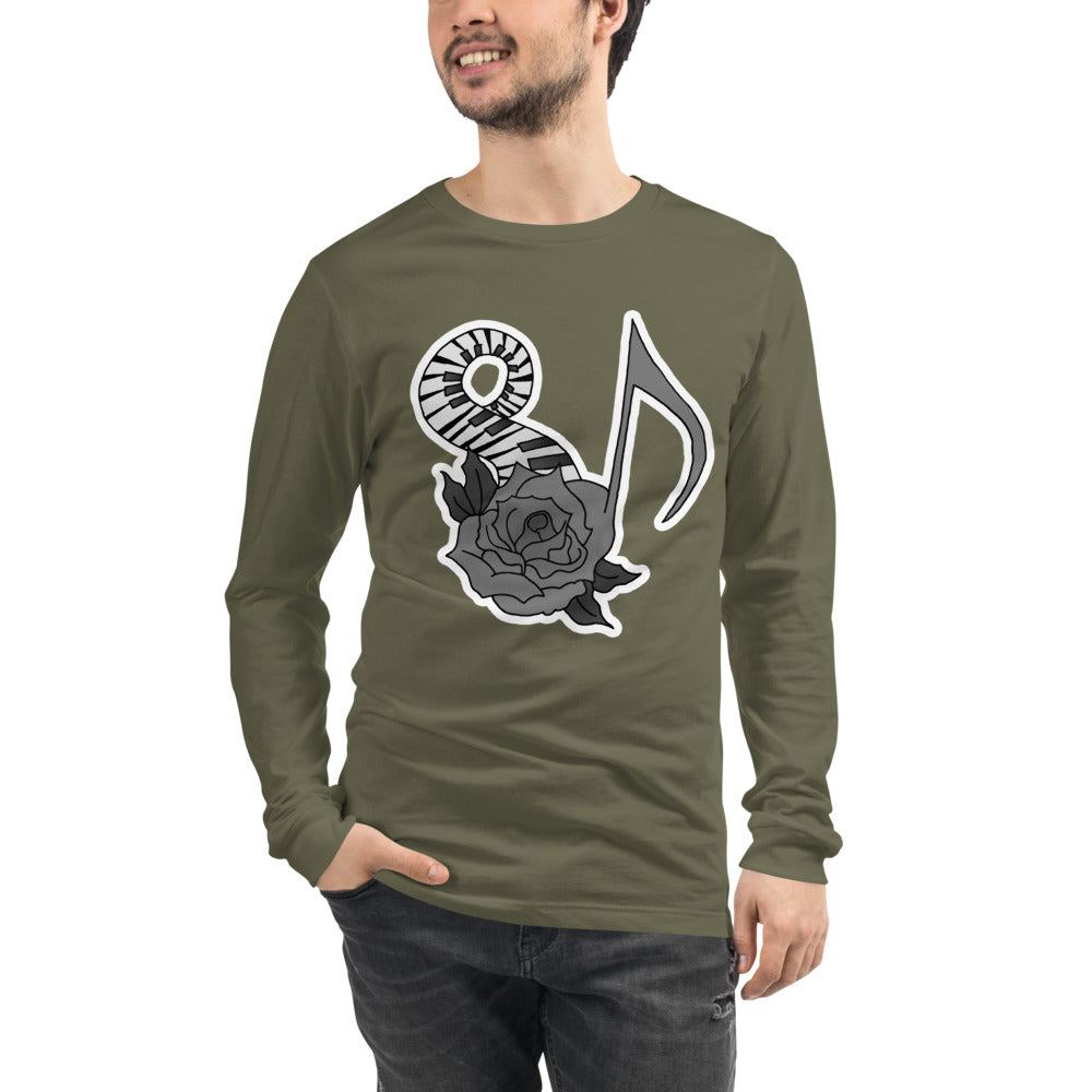 Musical Rose Unisex Long Sleeve Tee