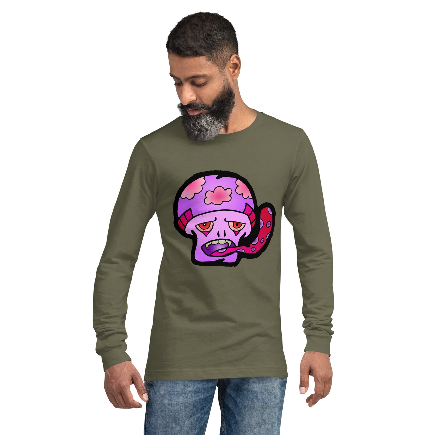 Pink Shroom Unisex Long Sleeve Tee