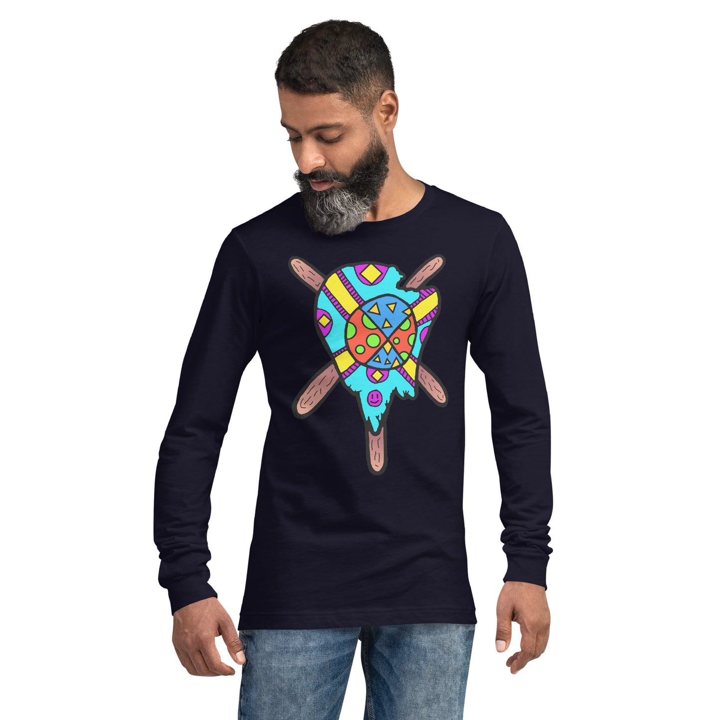 Multicolored Melted Popsicle Unisex Long Sleeve Tee