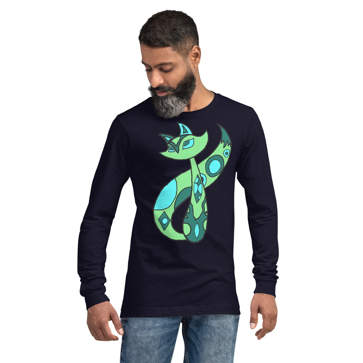 Green Cat Unisex Long Sleeve Tee