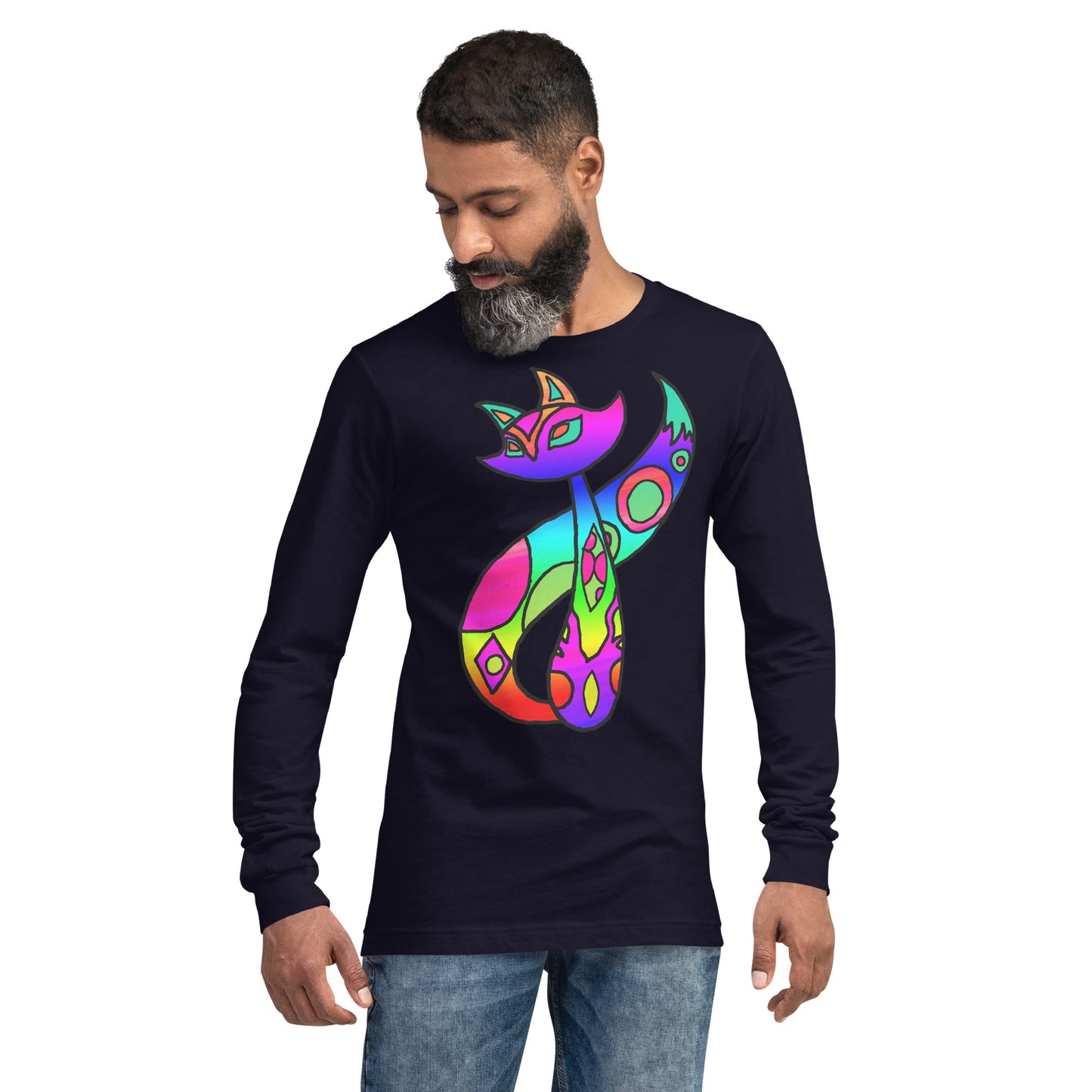 Rainbow Cat Unisex Long Sleeve Tee