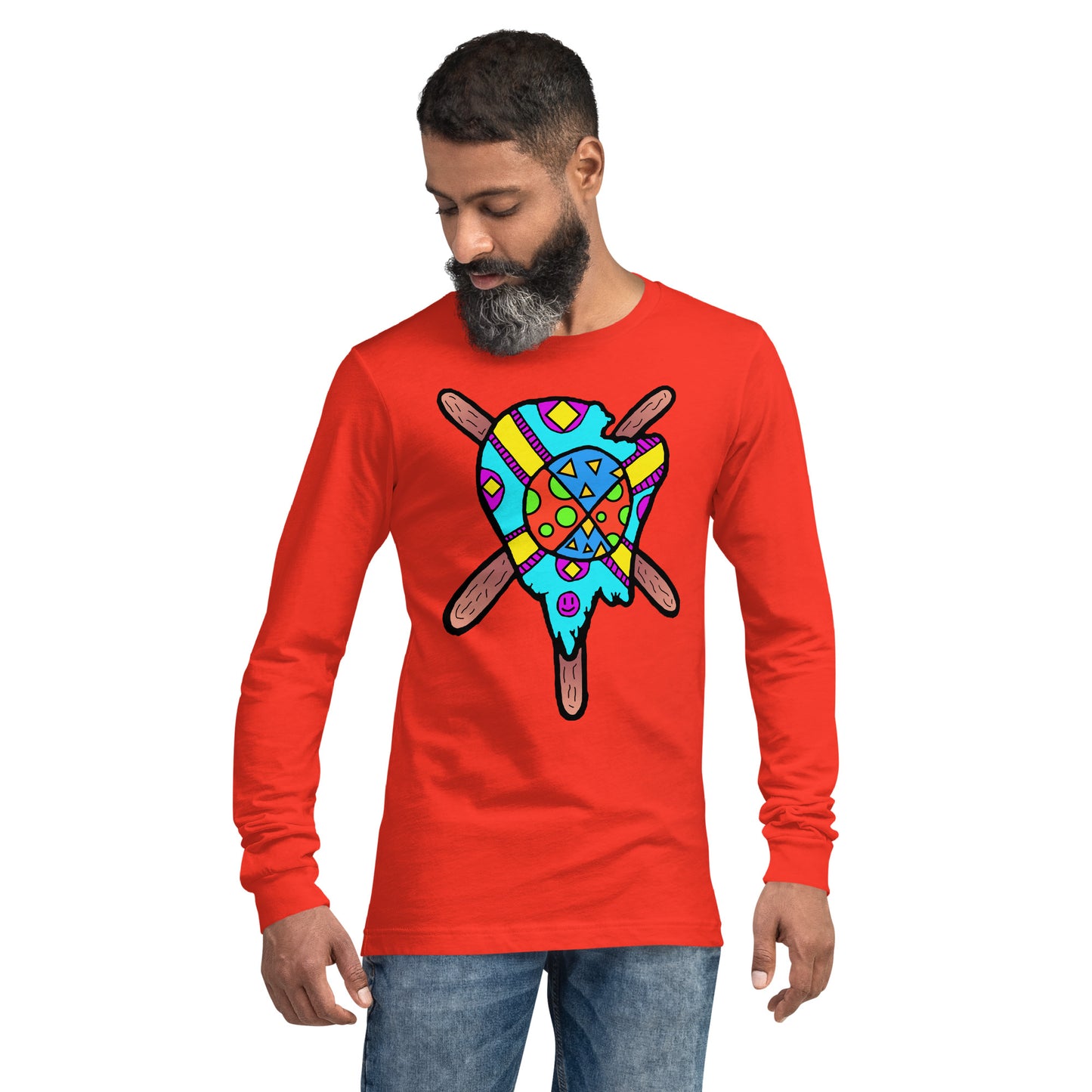 Multicolored Melted Popsicle Unisex Long Sleeve Tee