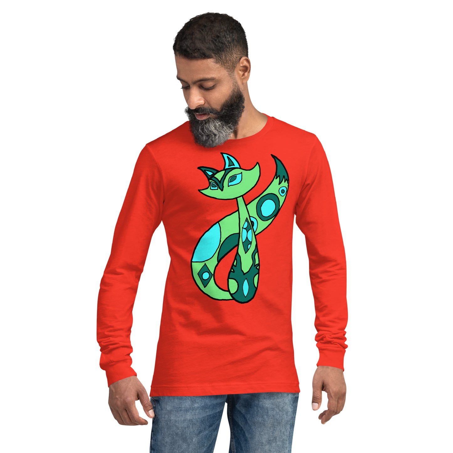 Green Cat Unisex Long Sleeve Tee