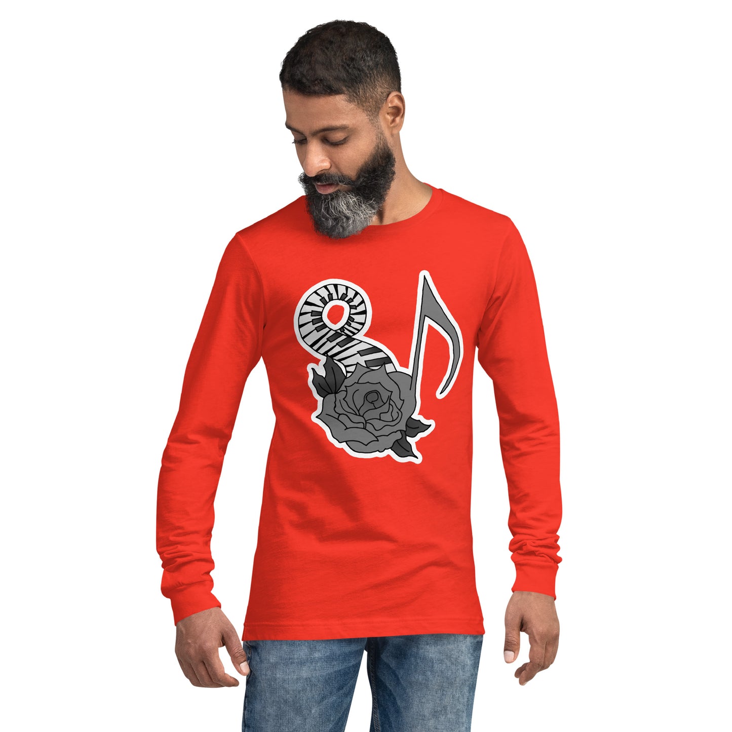 Musical Rose Unisex Long Sleeve Tee