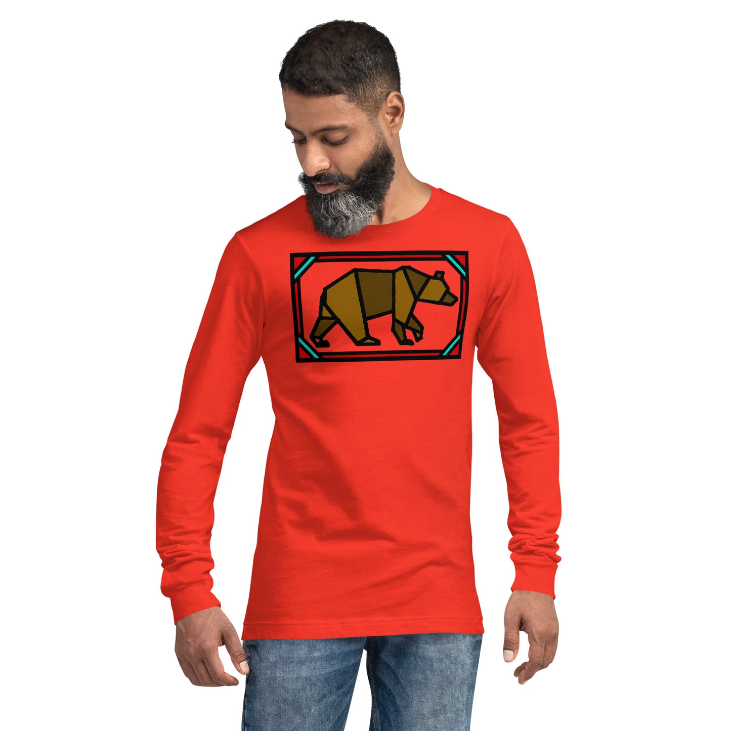 Brown Box Bear Unisex Long Sleeve Tee