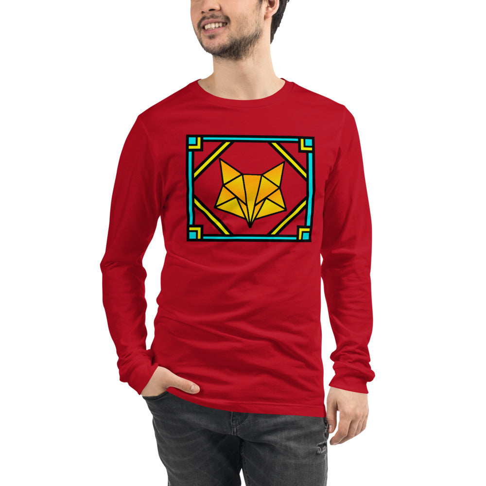 Orange Box Fox Unisex Long Sleeve Tee