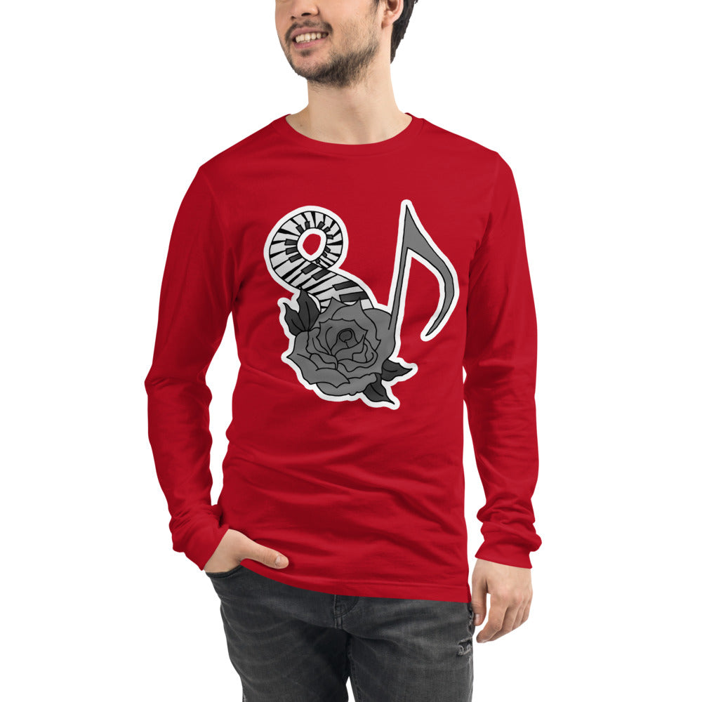 Musical Rose Unisex Long Sleeve Tee