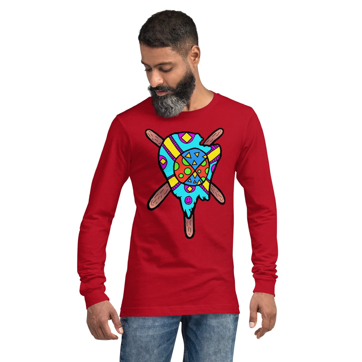 Multicolored Melted Popsicle Unisex Long Sleeve Tee