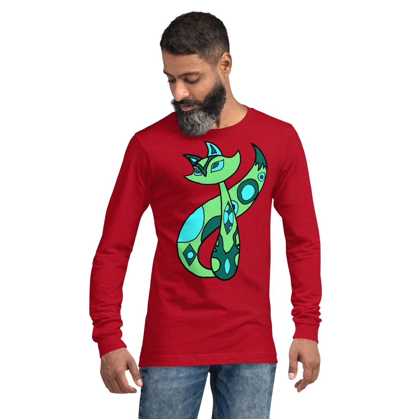 Green Cat Unisex Long Sleeve Tee