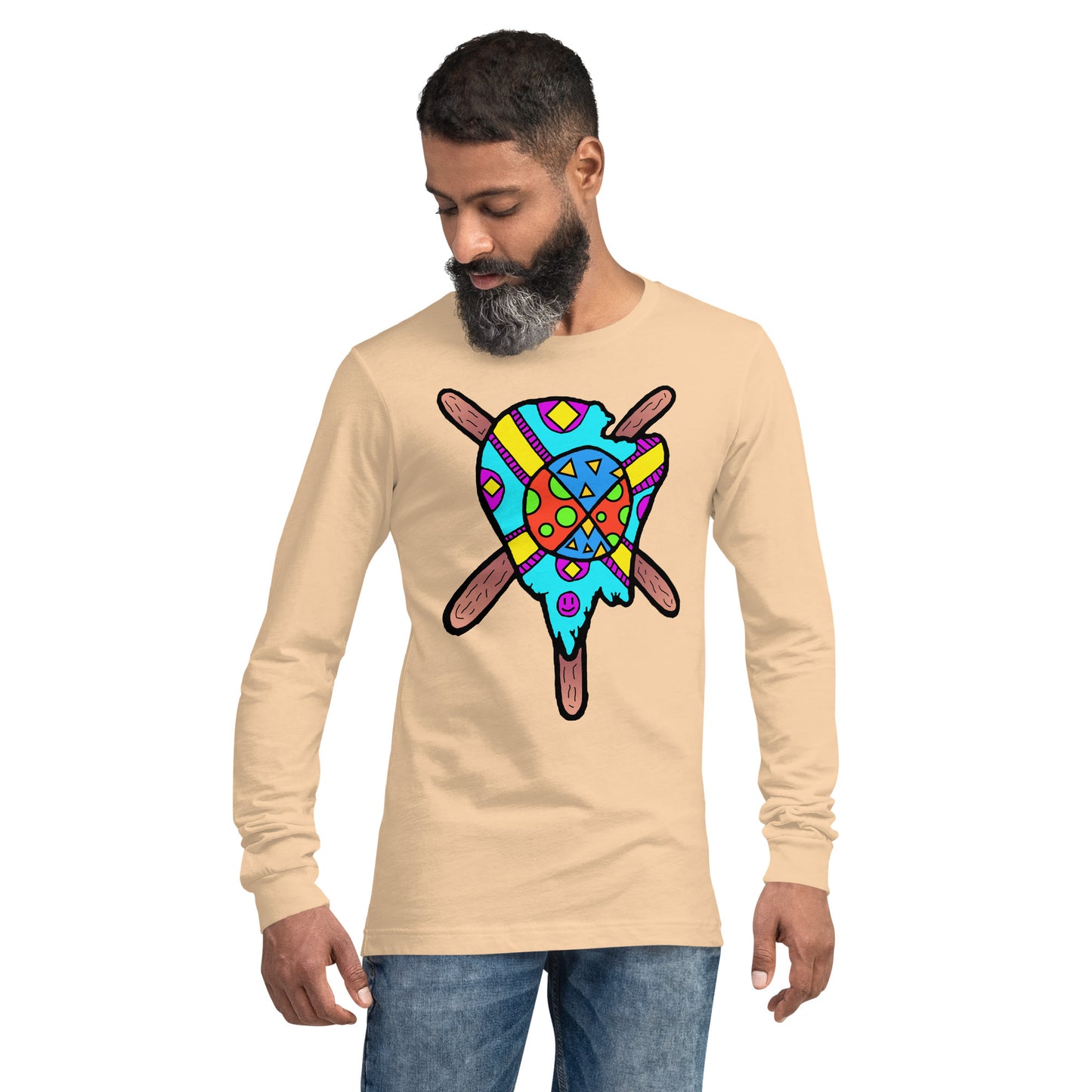 Multicolored Melted Popsicle Unisex Long Sleeve Tee