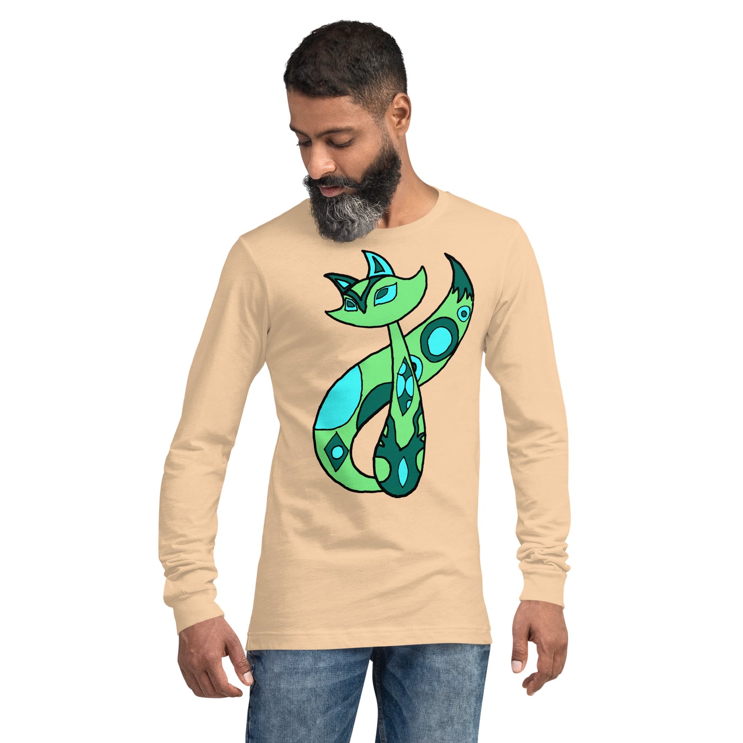 Green Cat Unisex Long Sleeve Tee