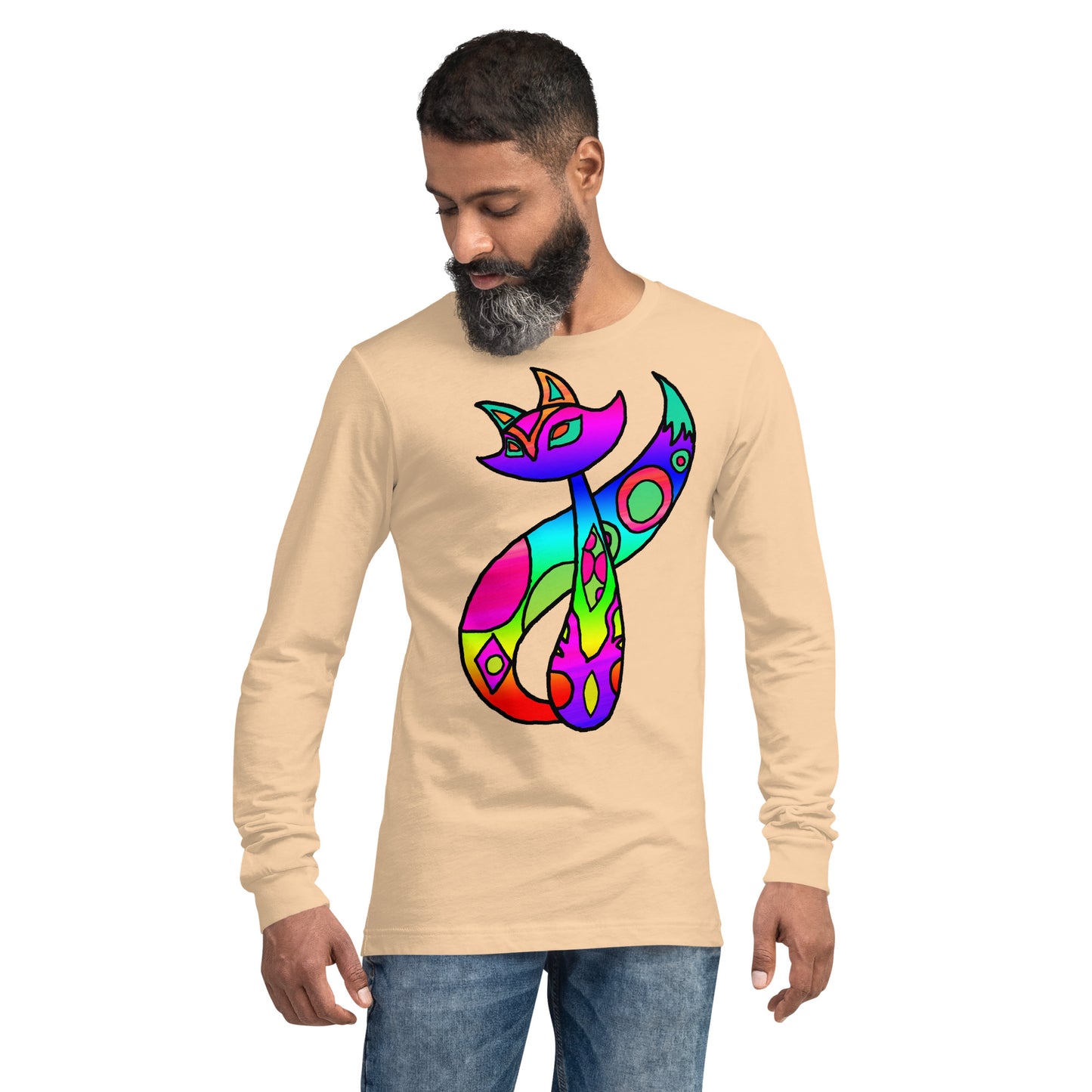 Rainbow Cat Unisex Long Sleeve Tee