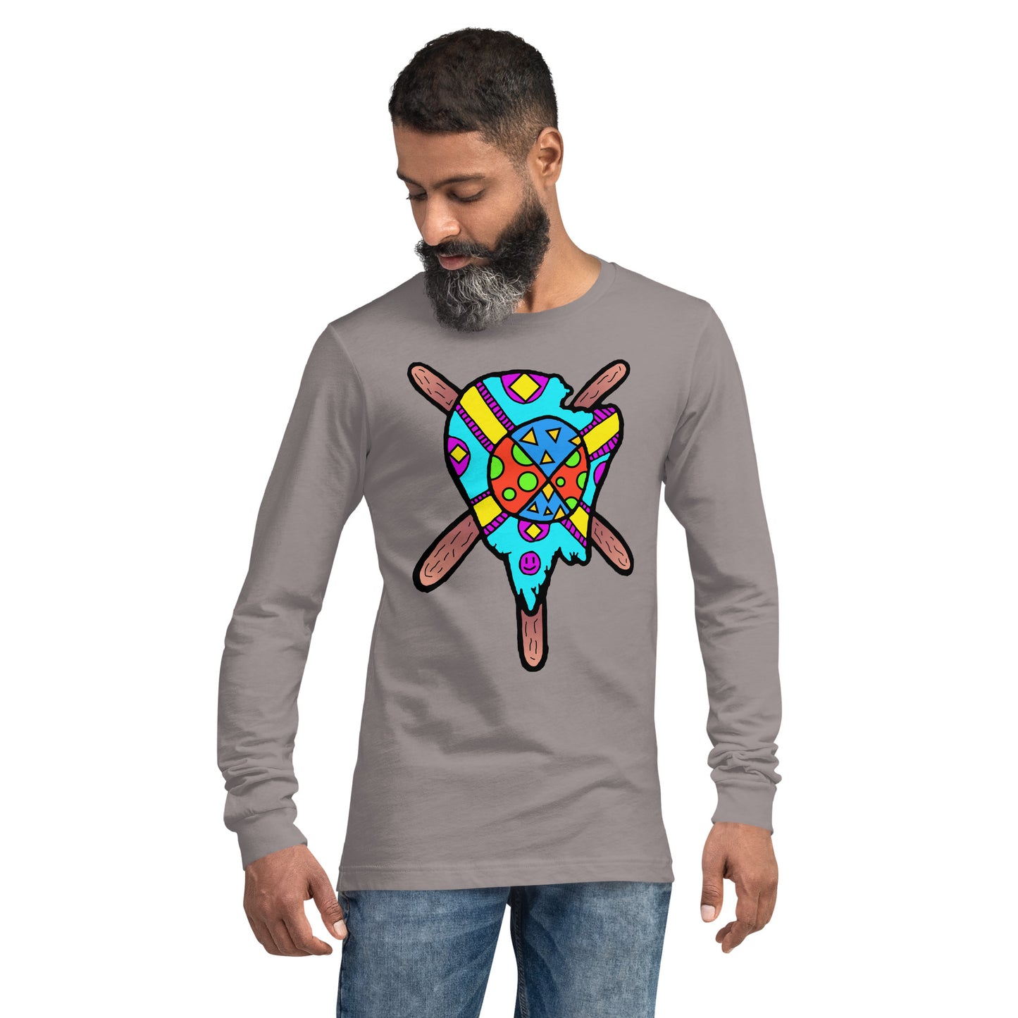 Multicolored Melted Popsicle Unisex Long Sleeve Tee