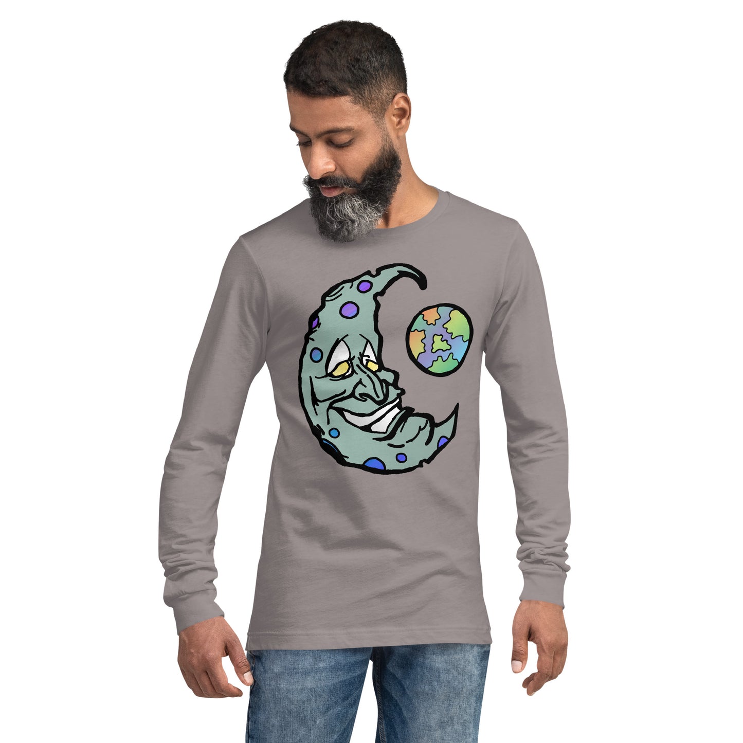 Green Moon Unisex Long Sleeve Tee