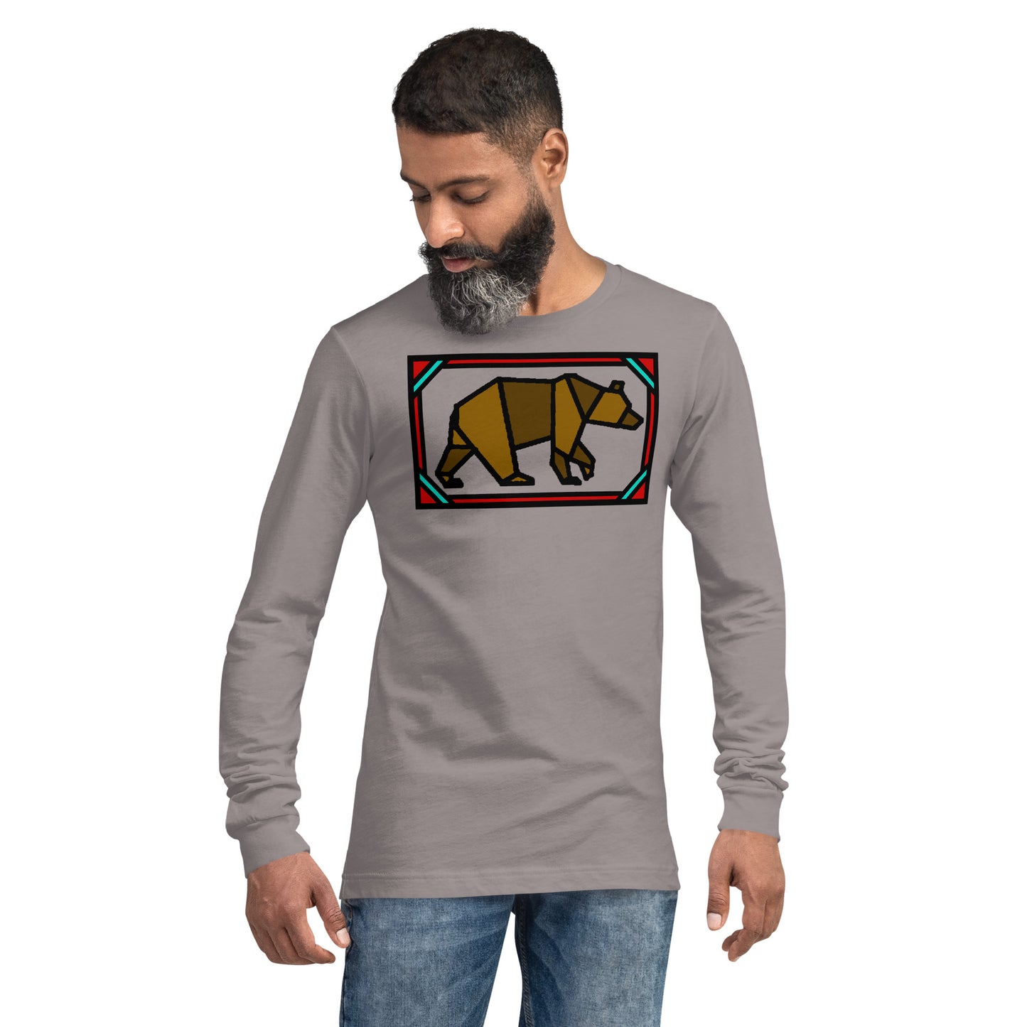 Brown Box Bear Unisex Long Sleeve Tee