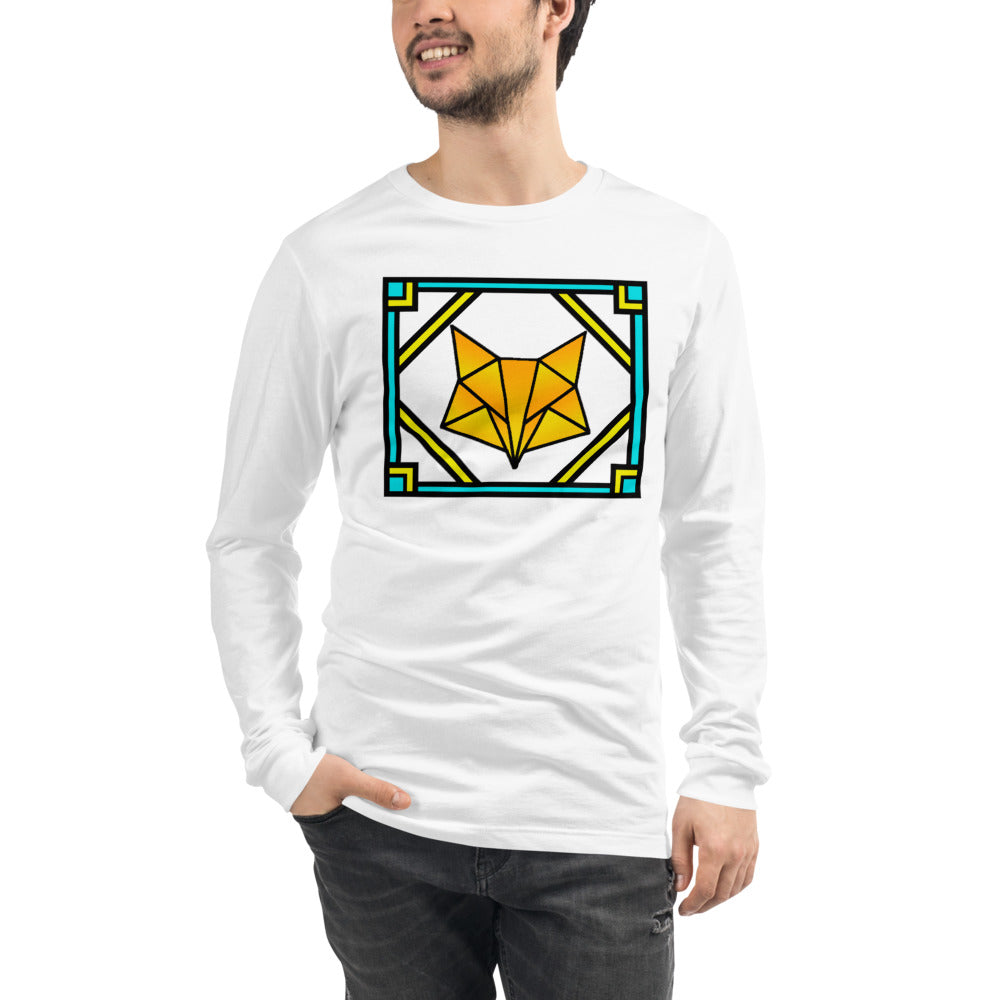 Orange Box Fox Unisex Long Sleeve Tee