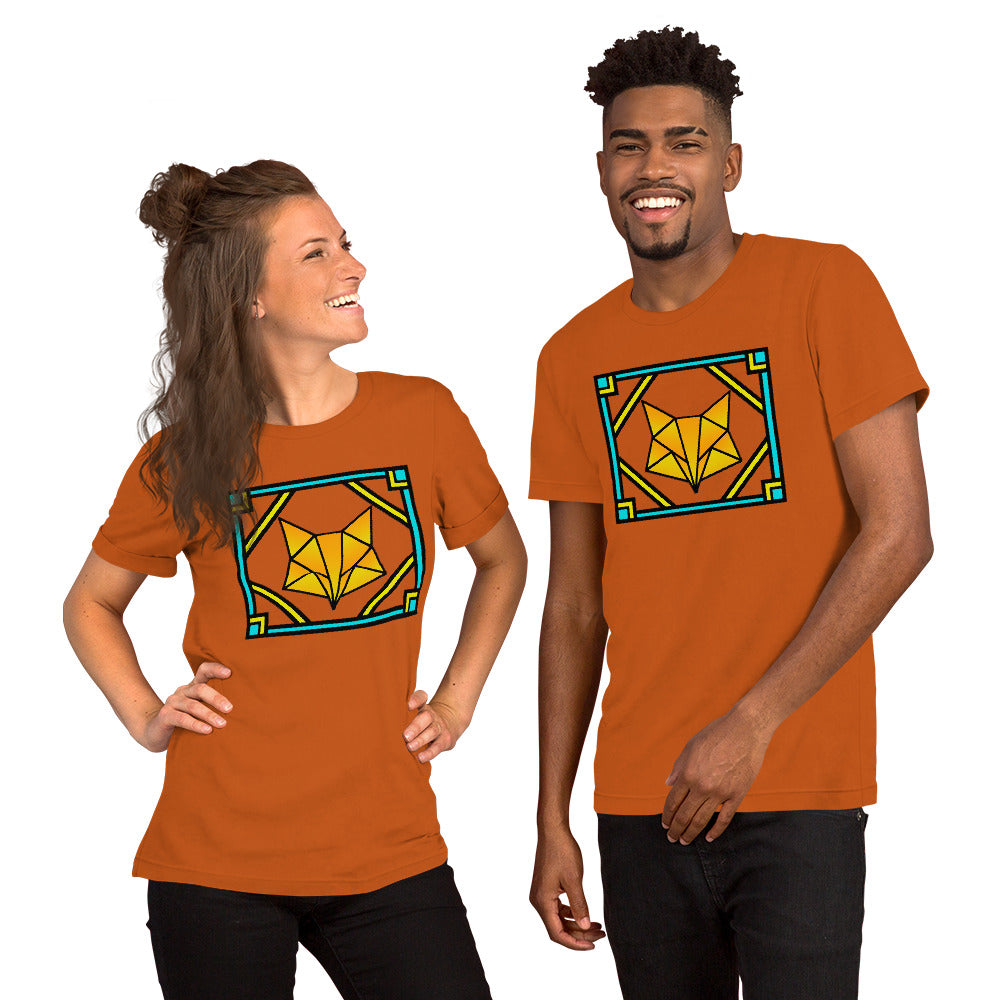 Orange Box Fox Short-Sleeve Unisex T-Shirt