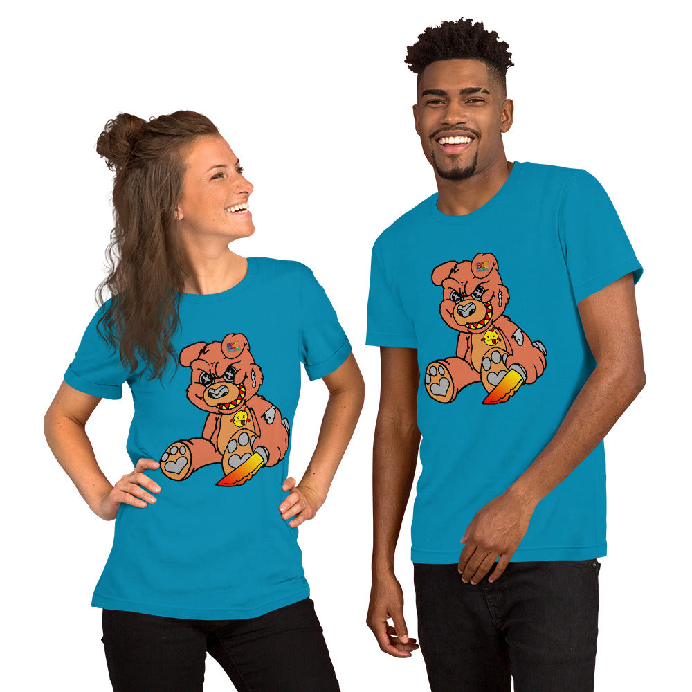 Orange Demon Bear Short-Sleeve Unisex T-Shirt