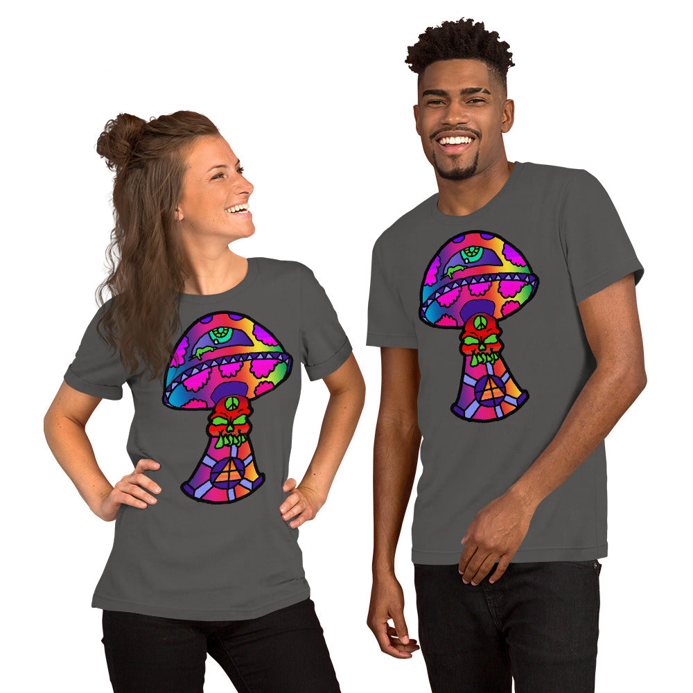 Rainbow Skull Shroom Short-Sleeve Unisex T-Shirt