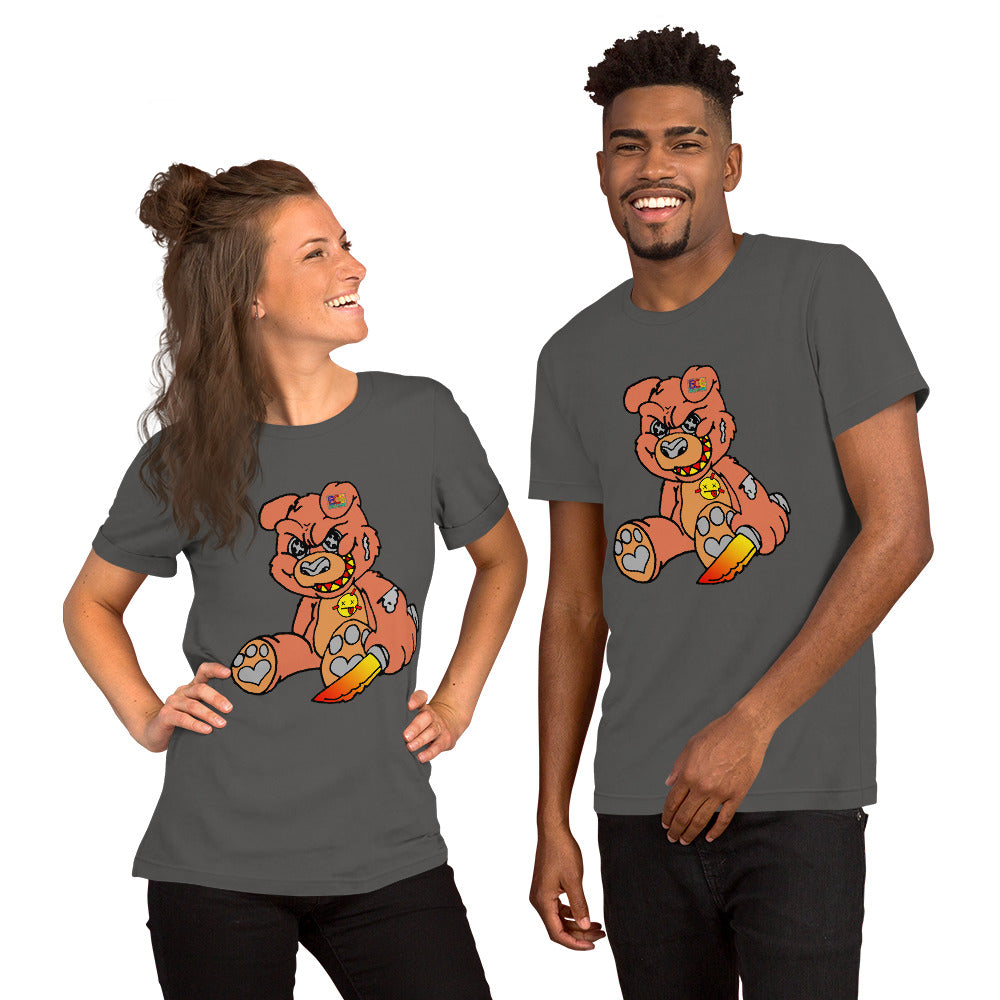 Orange Demon Bear Short-Sleeve Unisex T-Shirt