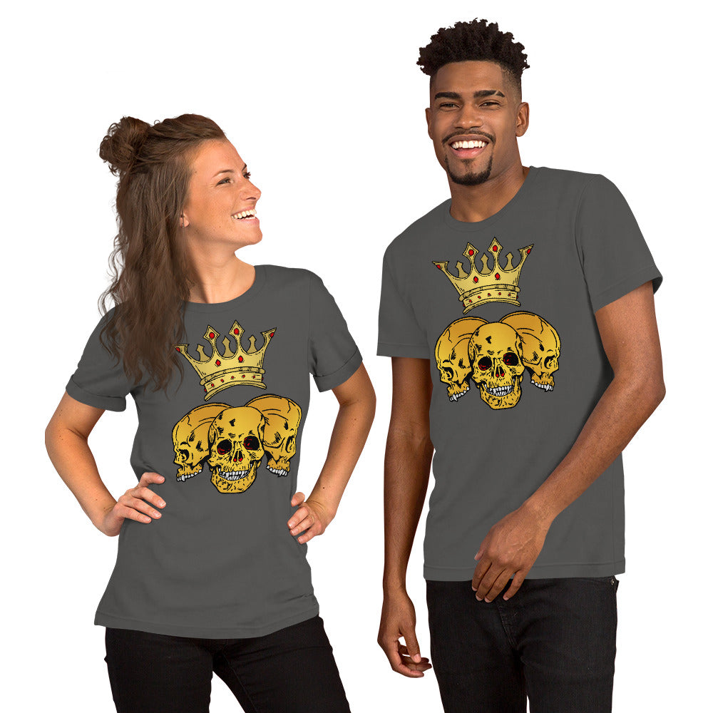 Triple Skull Crown Unisex t-shirt