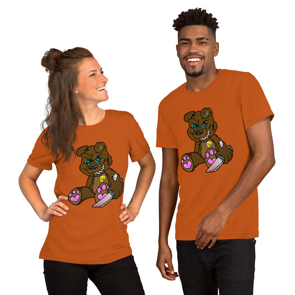 Brown Demon Bear Short-Sleeve Unisex T-Shirt