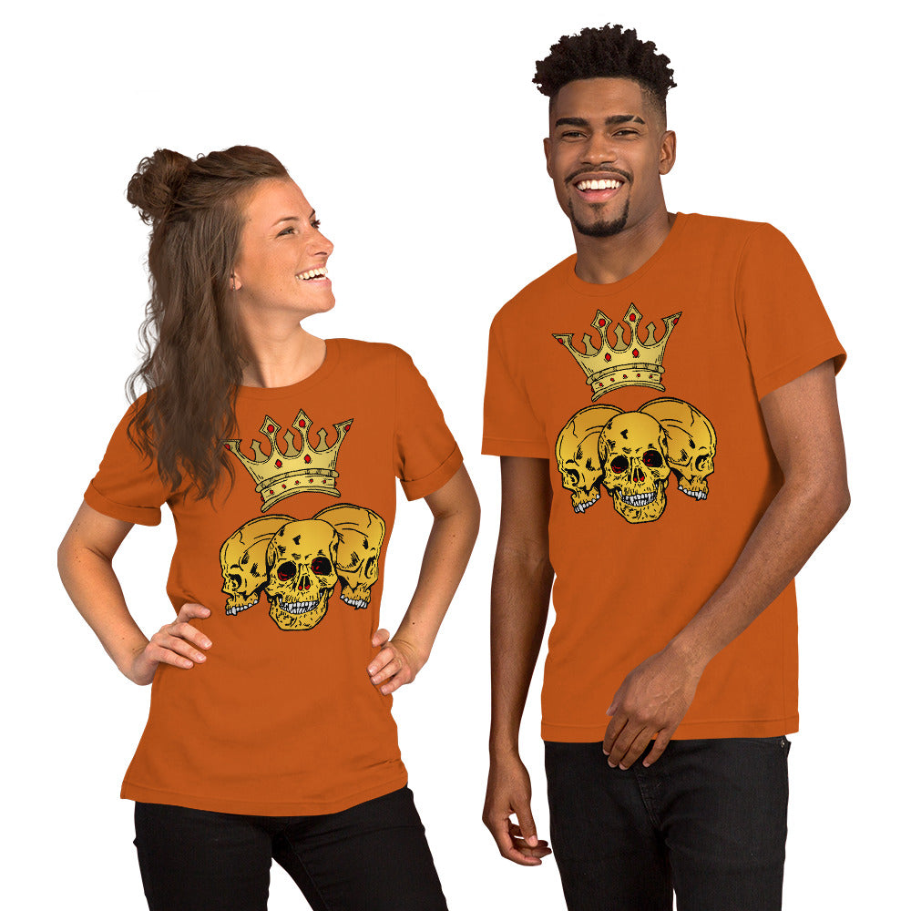 Triple Skull Crown Unisex t-shirt