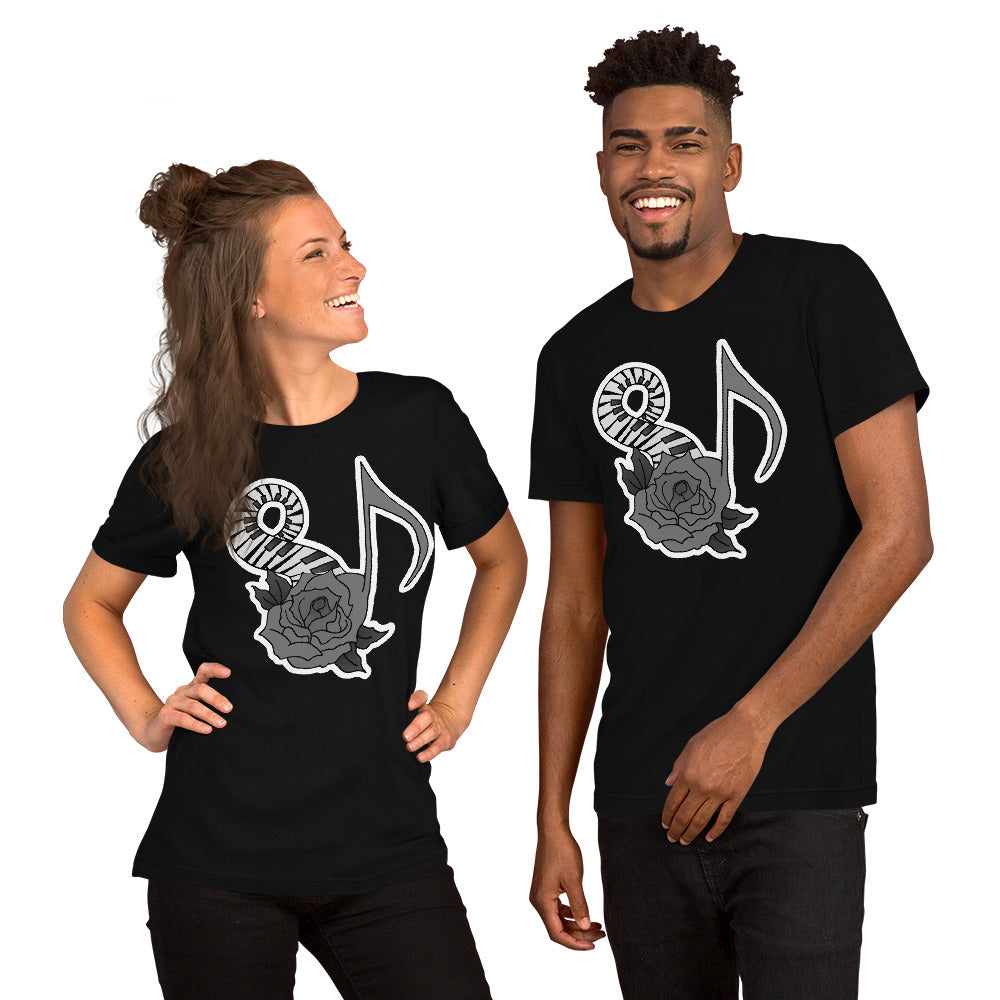 Musical Rose Short-Sleeve Unisex T-Shirt