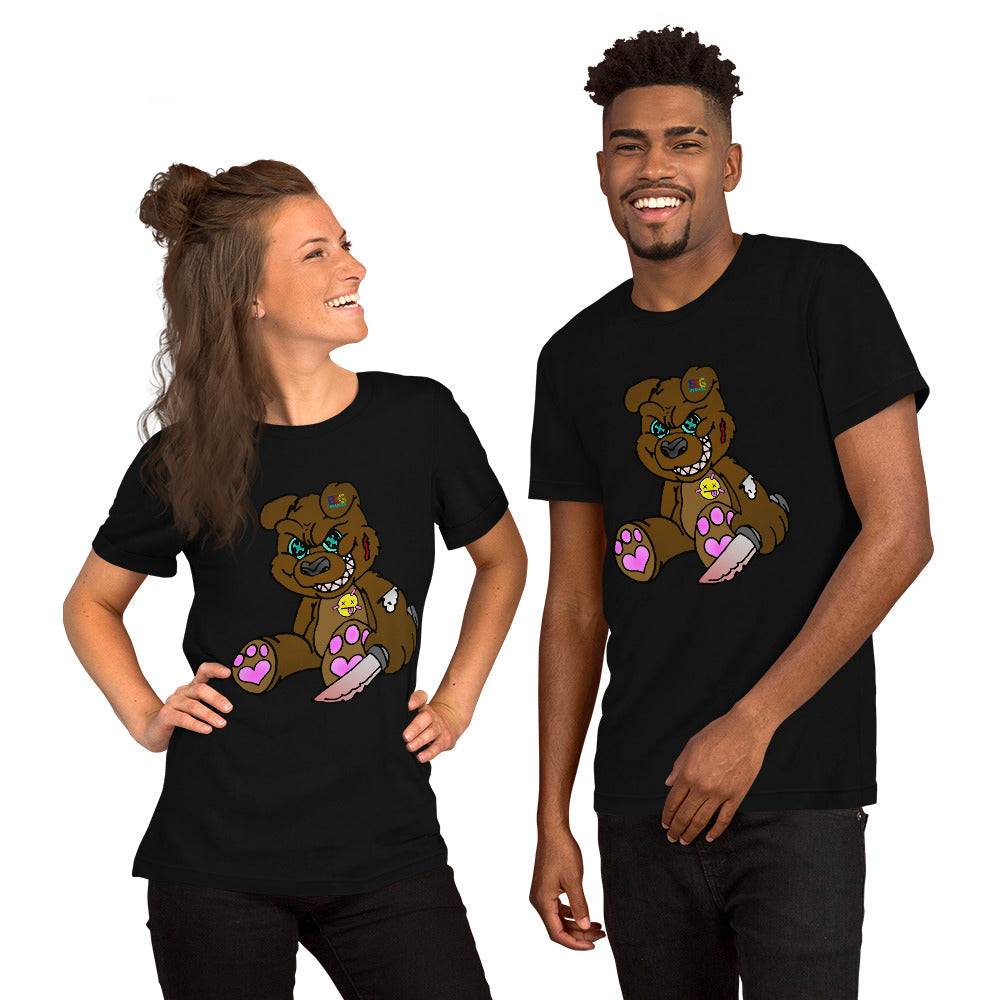 Brown Demon Bear Short-Sleeve Unisex T-Shirt