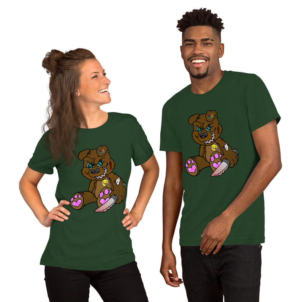 Brown Demon Bear Short-Sleeve Unisex T-Shirt