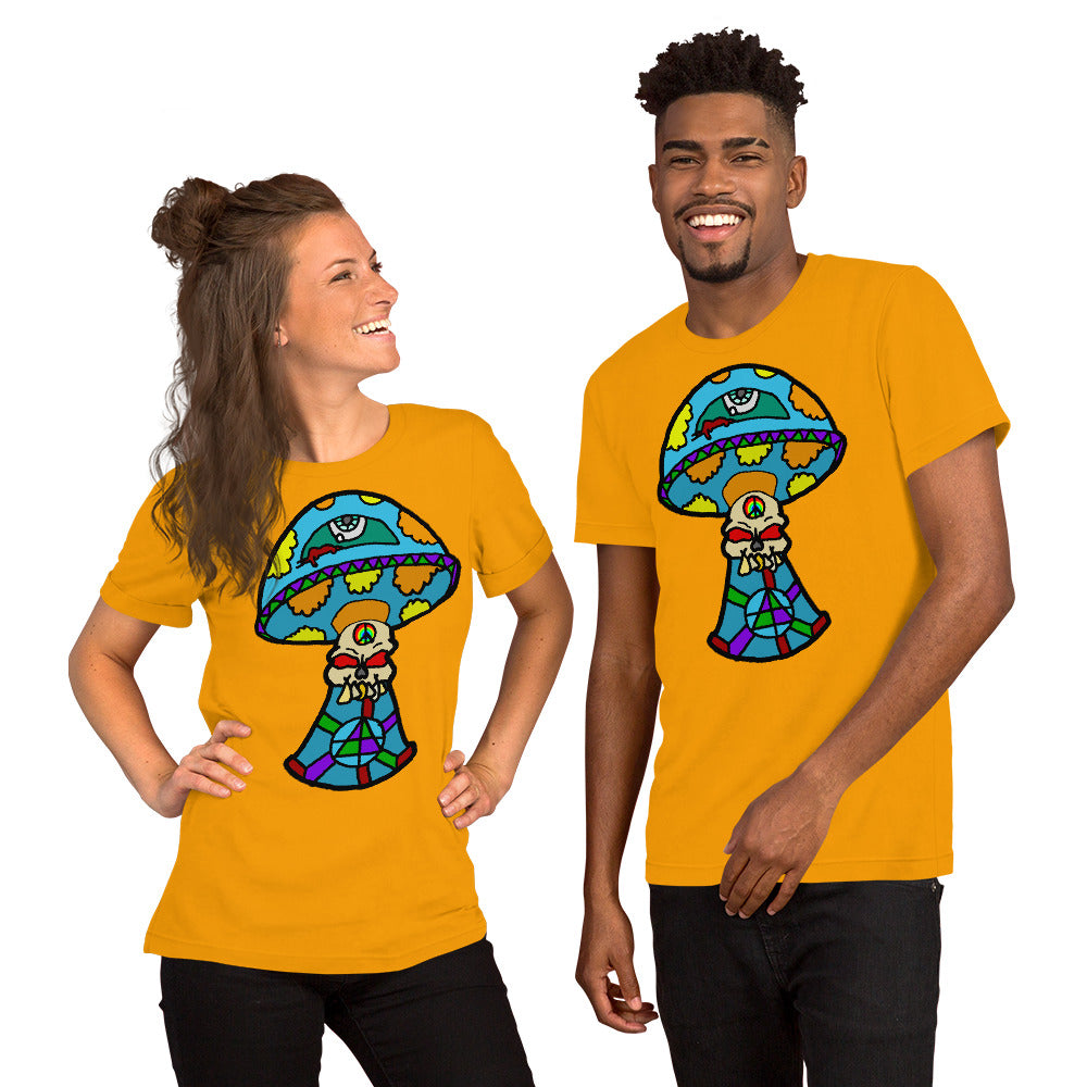 Multicolored Skull Shroom Short-Sleeve Unisex T-Shirt