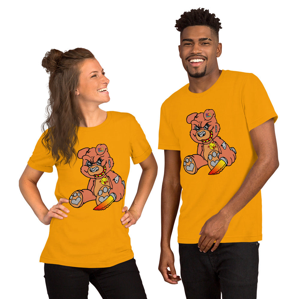 Orange Demon Bear Short-Sleeve Unisex T-Shirt