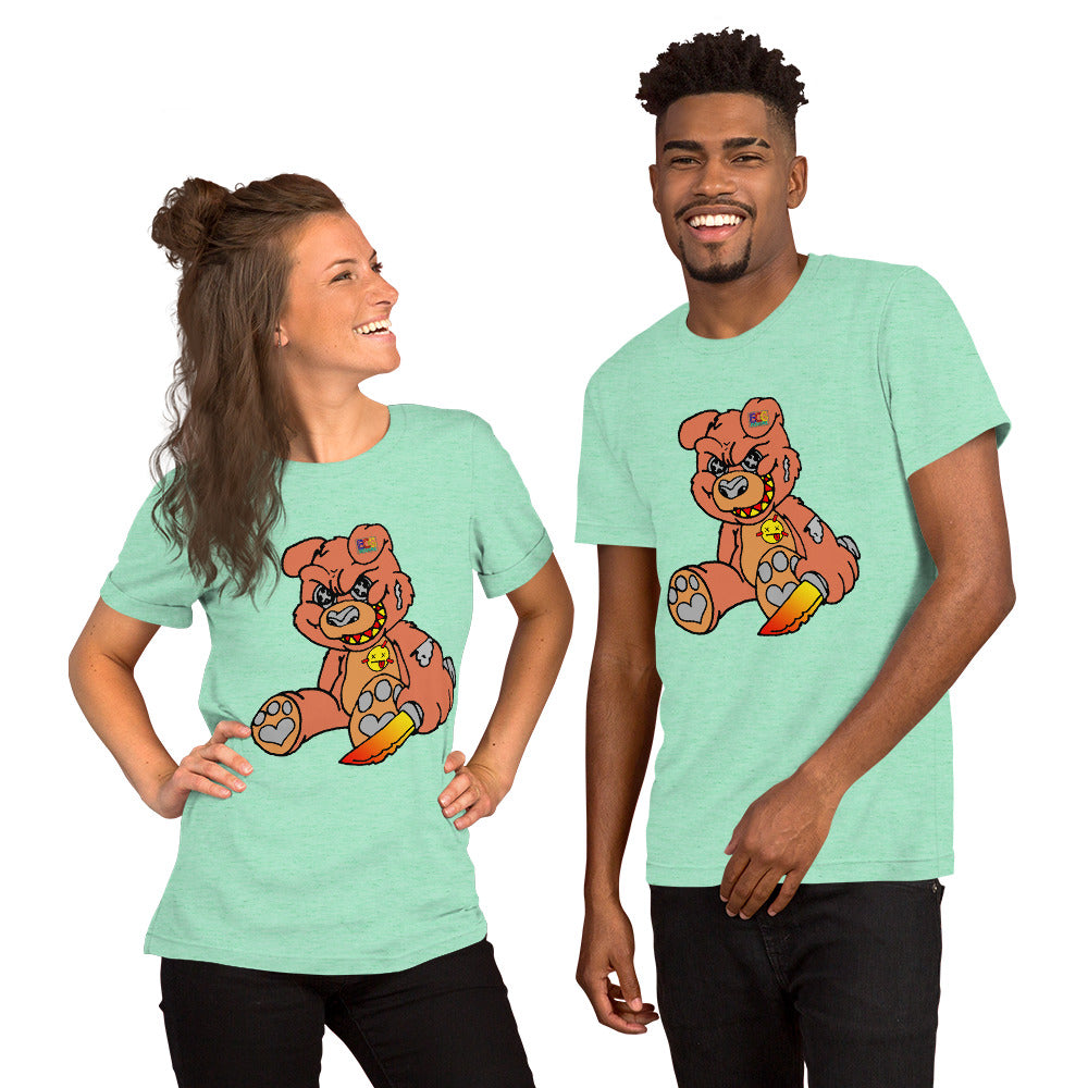 Orange Demon Bear Short-Sleeve Unisex T-Shirt