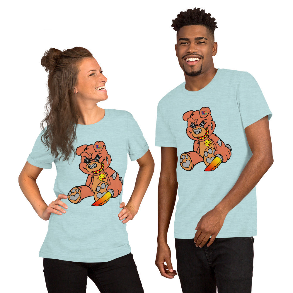 Orange Demon Bear Short-Sleeve Unisex T-Shirt